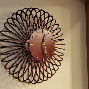 Custom beautiful laser cut spiral design clock
